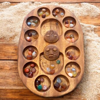 Oware / Mancala / Afrikanisches Steinchenspiel / Bohnenspiel